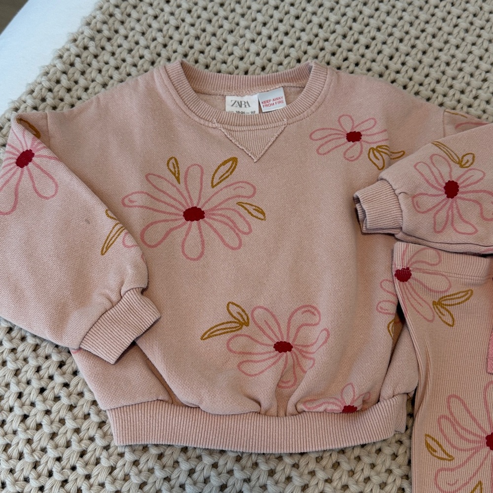 ZARA Toddler Floral Matching Set